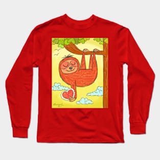 Valentine for Sloth Long Sleeve T-Shirt